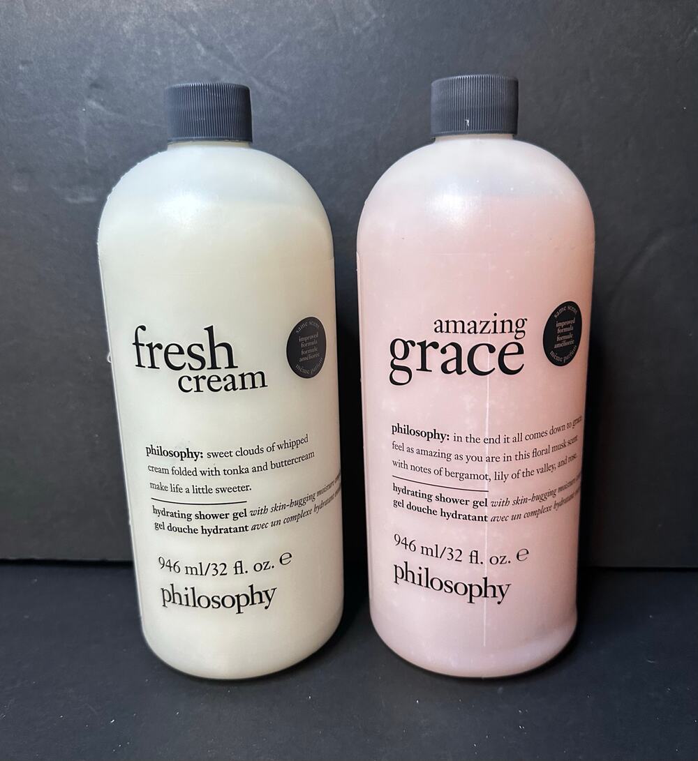 PHILOSOPHY~FRESH CREAM & AMAZING GRACE SHOWER GEL ~32 fl. oz. - HUGE *NEW*